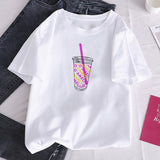 Charli DAmelio Ice Coffee Print Clothing Tops T-Shirt