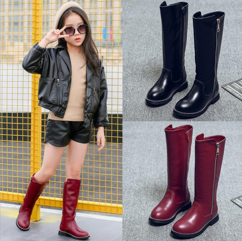 Casual Shoes Autumn Winter Children Fashion Calf Snow Boots