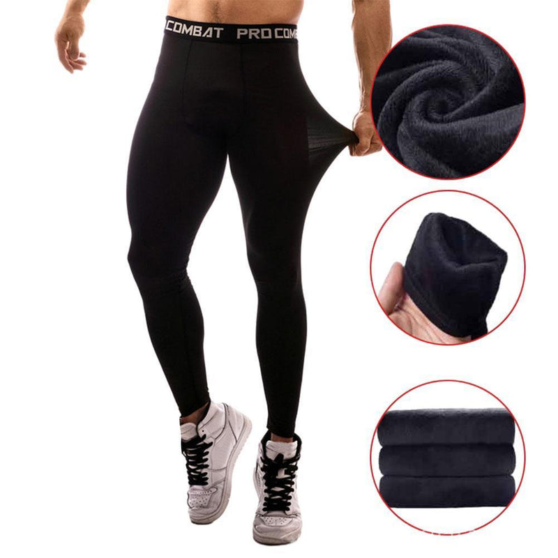 Men Compression Tight Leggings High Waist Lift Pants Fitness