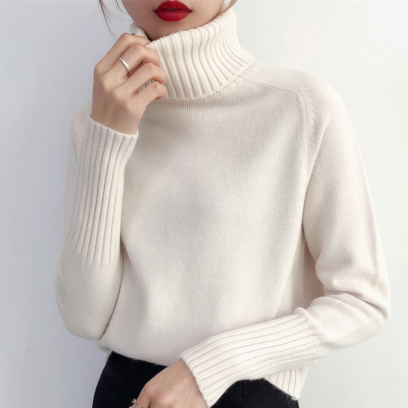 Cashmere Knitted Sweater Women Autumn Winter Korean