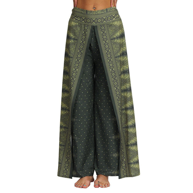 Women Palazzo Slit Wide Leg Beach Pants