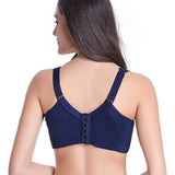 Deep V Full Coverage Brassiere Floral Non Padded Push Up Bra