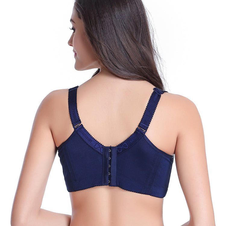 Deep V Full Coverage Brassiere Floral Non Padded Push Up Bra