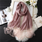 Summer Silk Scarf: Long Size Elegance