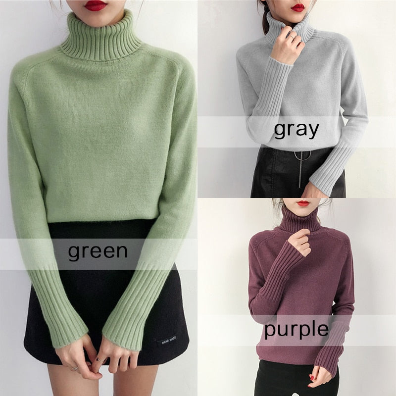 Cashmere Knitted Sweater Women Autumn Winter Korean