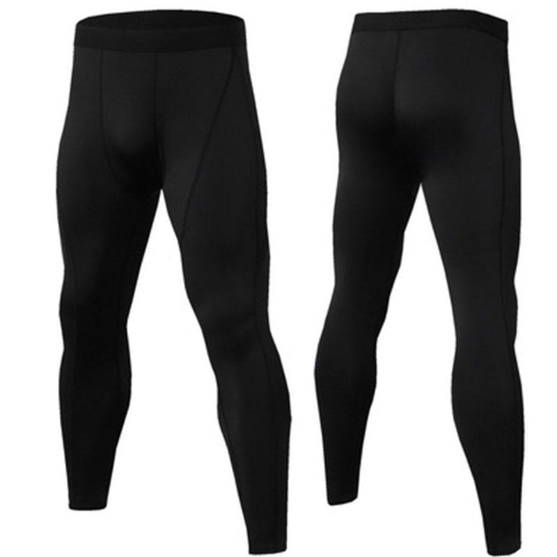 Men Compression Tight Leggings High Waist Lift Pants Fitness