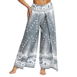 Slit Wide Leg Casual Beach Vintage Hippie Pants