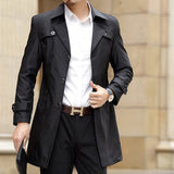 Trench Coats Superior Quality Buttons Male Fashion Outwear Jackets Smart