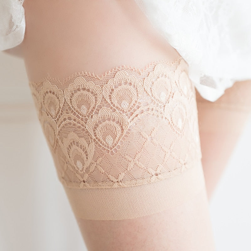 Oil Shine  Lace Top  Sexy Stockings