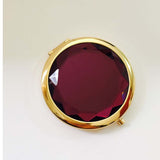 1Pc Luxury Crystal Makeup Mirror Portable Round Folded Compact Mirrors Gold Silver Pocket Mirror Making Up for Personalized Gift