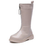 Kid's Double Zipper Little Girl Antiskid Princess Long Boots Shoes