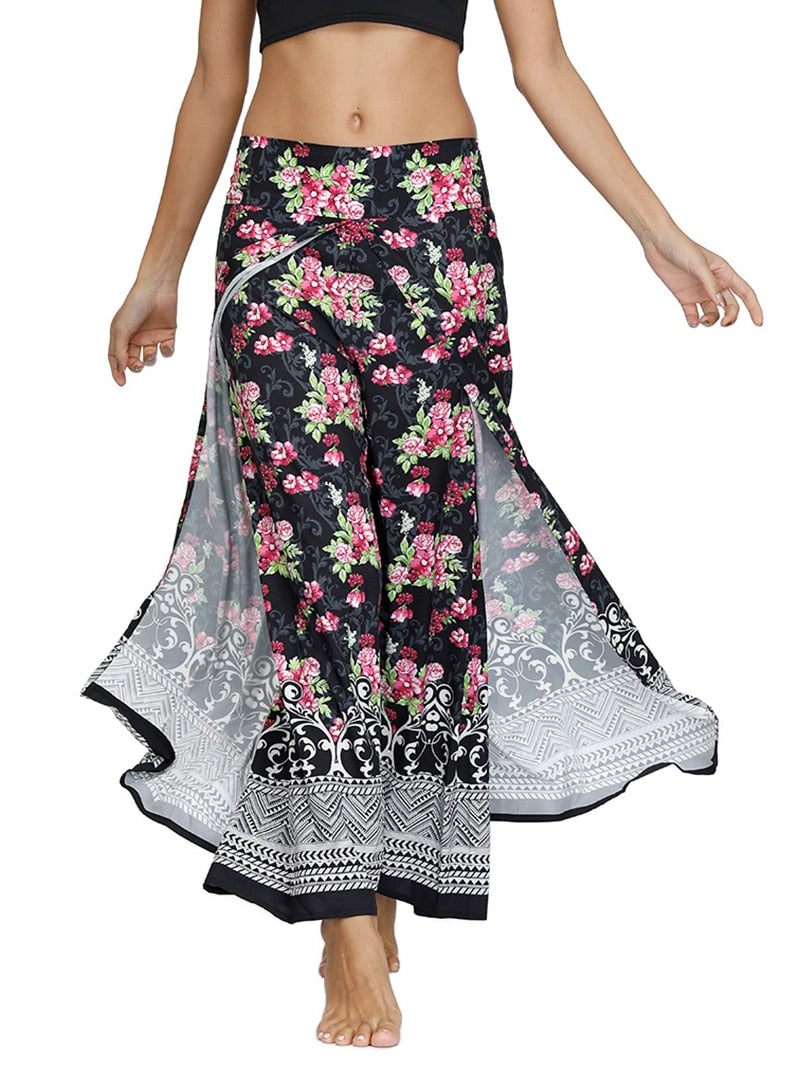 Loose Palazzo Wide Leg Split Casual Beach Pants