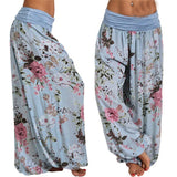 Floral Print Long Vintage Harem Beach Trousers