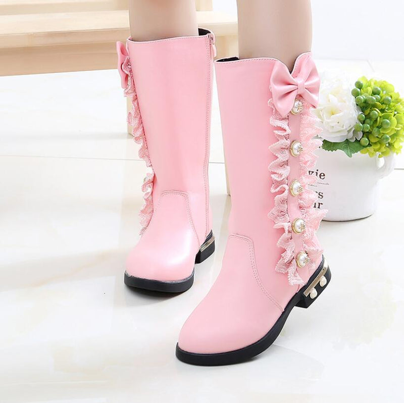 Long Children Snow Student Princess Knee Length Boots