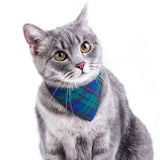 Cat Bandana Collar Plaid Puppy Scarf Adjustable For Small Dogs Cats Kitten Chihuahua Tie