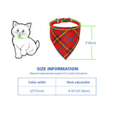 Cat Bandana Collar Plaid Puppy Scarf Adjustable For Small Dogs Cats Kitten Chihuahua Tie