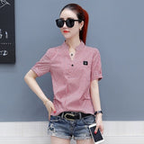 Women's Chiffon Plaid Blouse