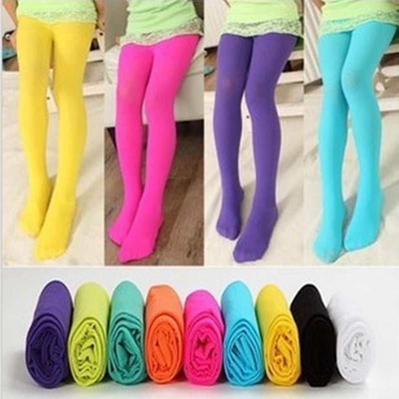 Spring Candy Color Kids Pantyhose Ballet Dance Tights for Girls