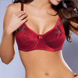 Hollow embroidery Support Underwired Floral Bra