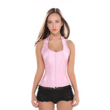 Pink Lace Up Corset & Body Shaper
