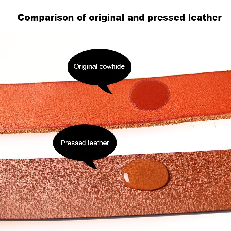 Vintage Cowhide  Alloy Pin Buckle Natural Leather, Non-layered, Jeans Belt                                     High  Quality