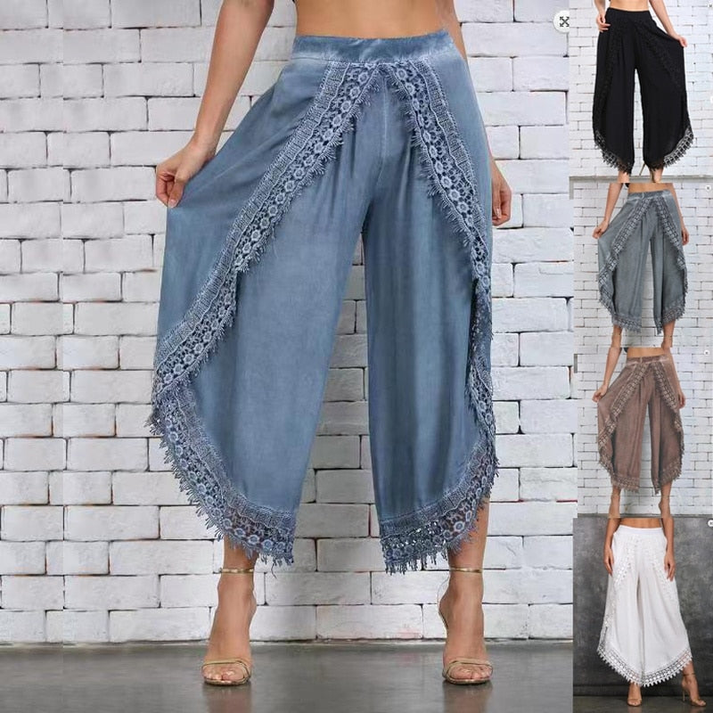 Long Lace Beach Light Summer Pants