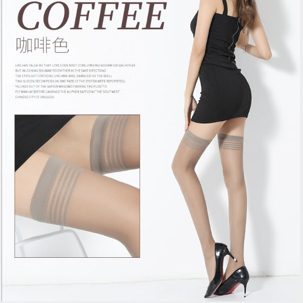 Stockings Sexy Thigh High Lace Top Over Knee Nylon Cute Leg Solid Nightclubs Pantyhose Ladies' Girls