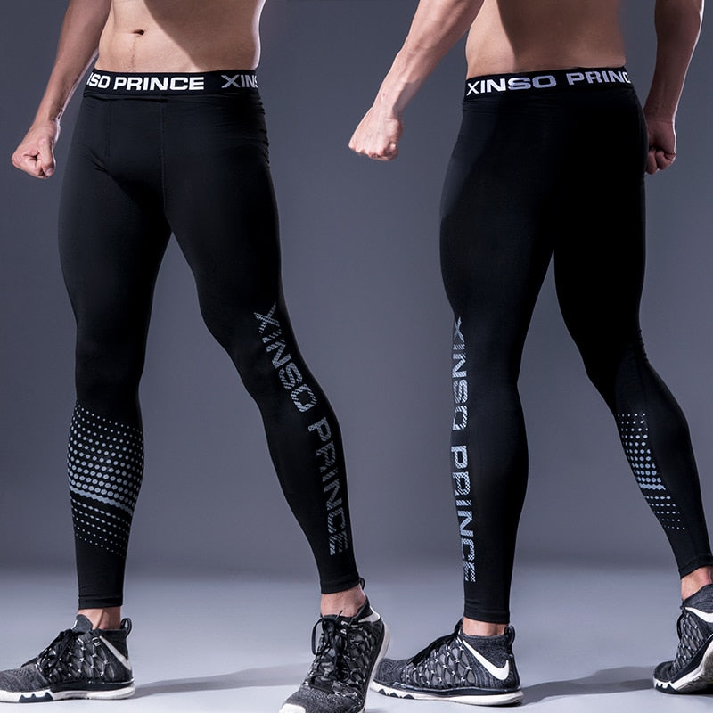 Mens Tight Gym Compression Pants Quick Dry Fit Sportswear