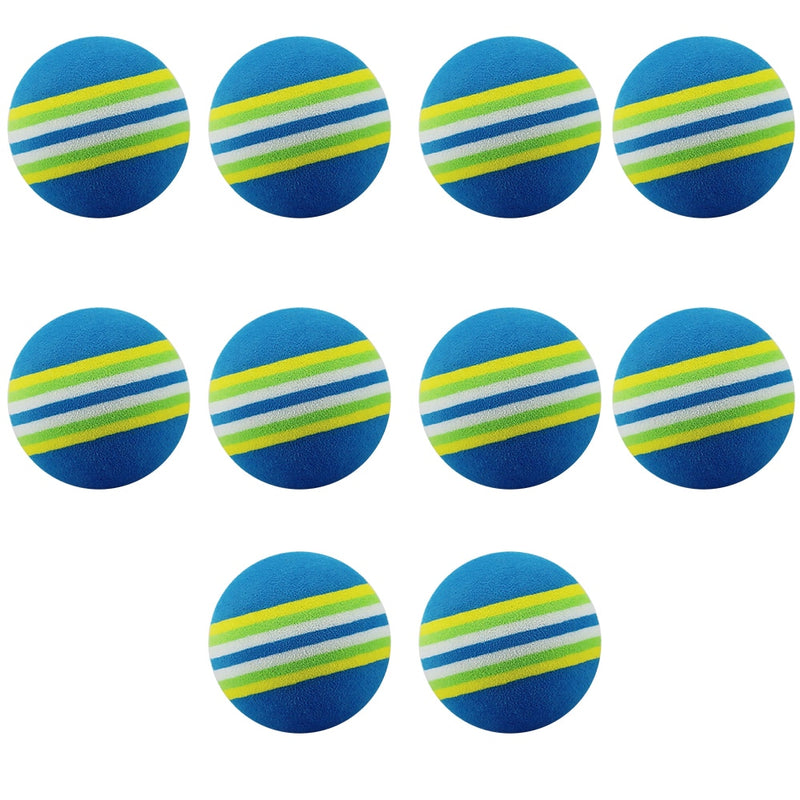 10pcs/bag EVA Foam Golf Balls  Indoor Practice Golf Soft Rainbow Ball