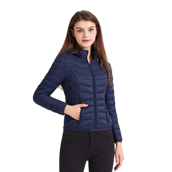 Warm Padded Puffer Jacket Coat With Detachable Hood