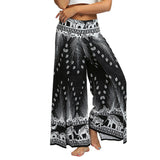 Slit Wide Leg Casual Beach Vintage Hippie Pants