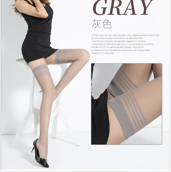 Stockings Sexy Thigh High Lace Top Over Knee Nylon Cute Leg Solid Nightclubs Pantyhose Ladies' Girls