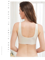 Front Closure Wireless Gather Bralette Push Up And Lace Bras