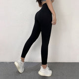 Stripe Seamless Sport Leggings Women High Waist Push Up Yoga Pants