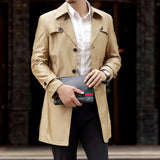 Trench Coats Superior Quality Buttons Male Fashion Outwear Jackets Smart