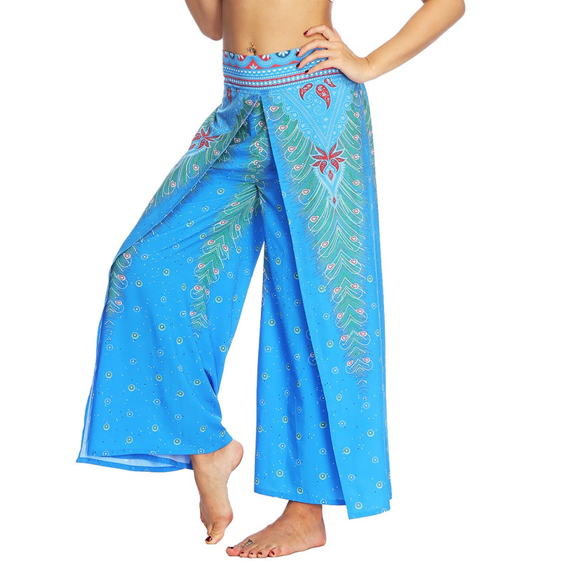 Wide Leg Pilate Vintage Trousers Palazzo Beach Pants