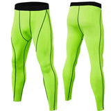 Men Compression Tight Leggings High Waist Lift Pants Fitness