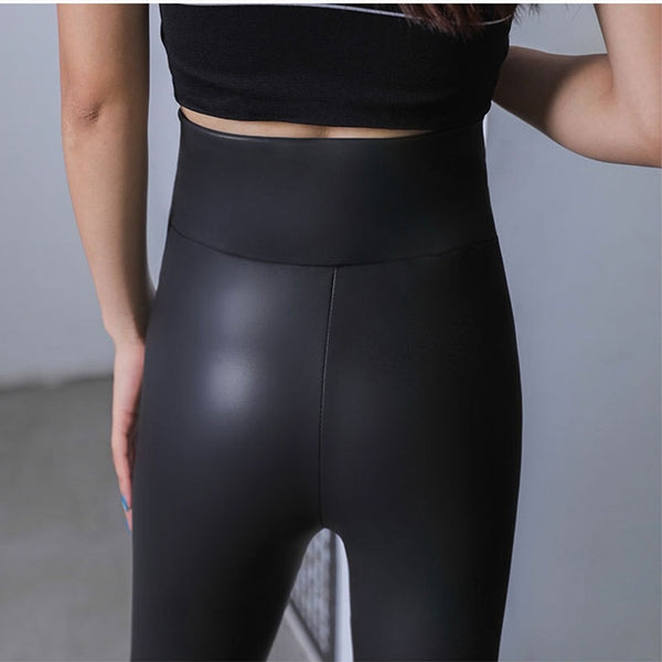 Sexy High Waist Leggings Women Winter Zipper Legging