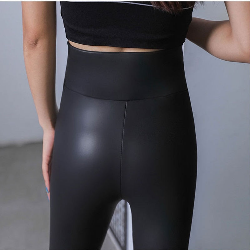 Sexy High Waist Leggings Women Winter Zipper Legging
