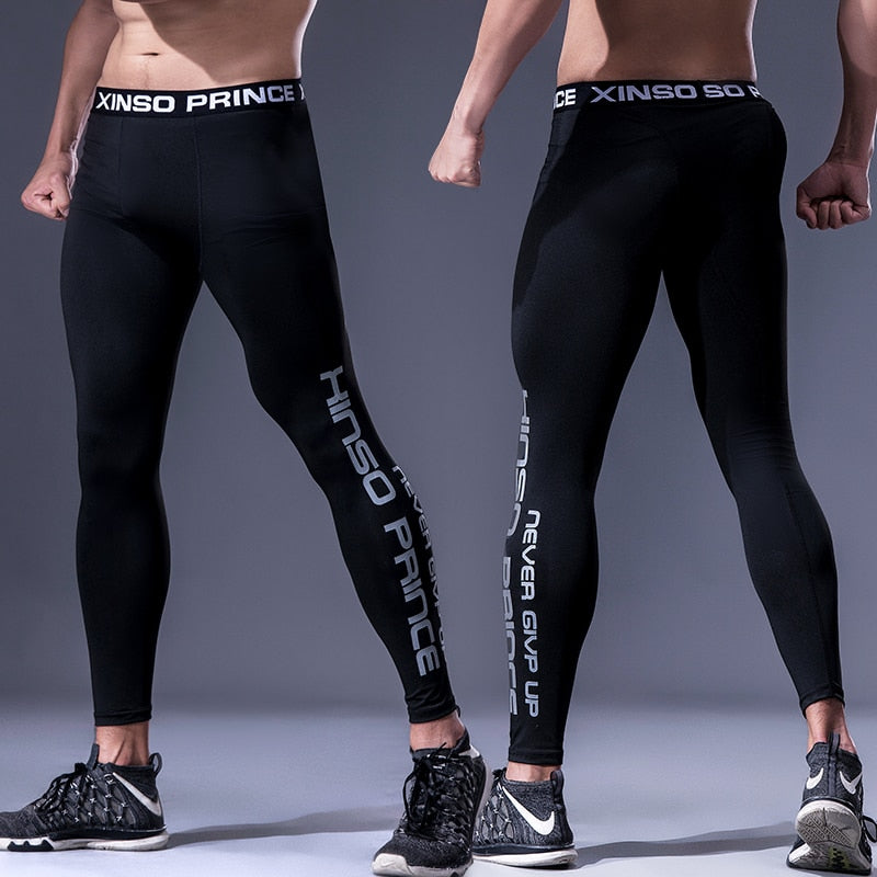 Mens Tight Gym Compression Pants Quick Dry Fit Sportswear