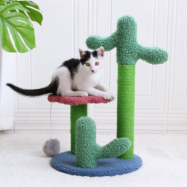 Cactus Cat Tree with Sisal Scratcher