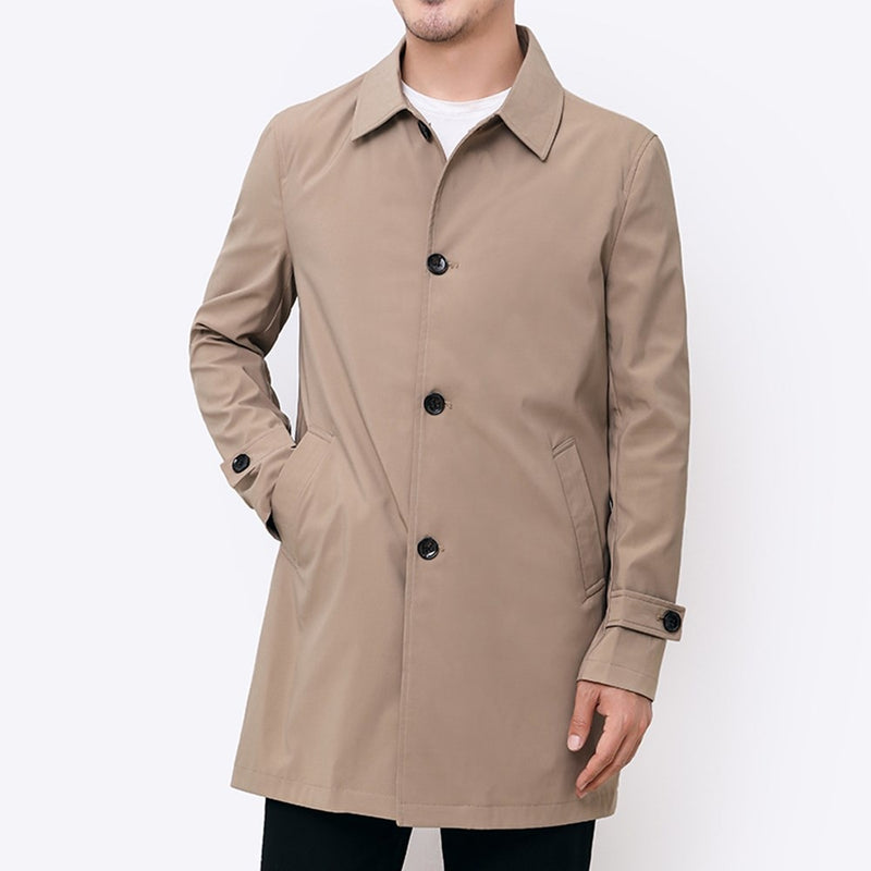 Business Men's Windbreaker Jacket Spring and Autumn Casual Men's Lapel Windbreaker
