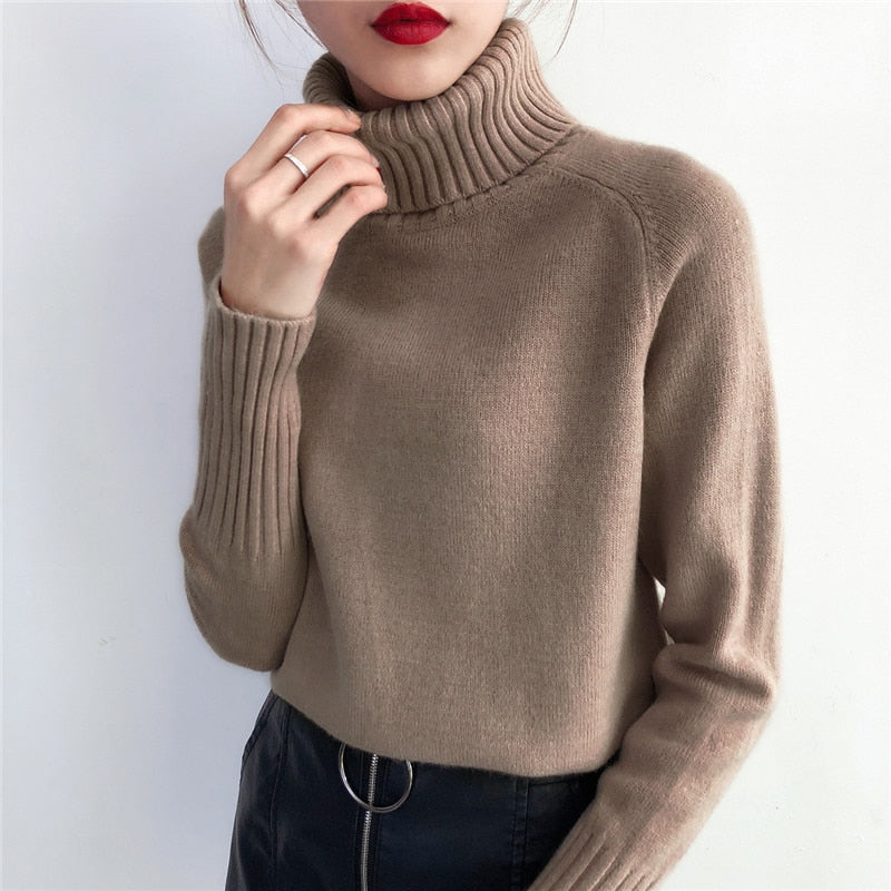 Cashmere Knitted Sweater Women Autumn Winter Korean
