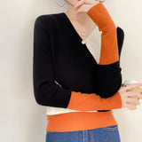 Women's Cashmere Sweater Colorblock Sweater Women's