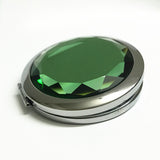 1Pc Luxury Crystal Makeup Mirror Portable Round Folded Compact Mirrors Gold Silver Pocket Mirror Making Up for Personalized Gift