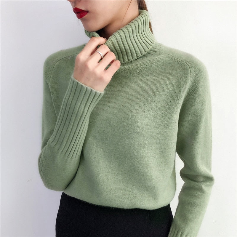 Cashmere Knitted Sweater Women Autumn Winter Korean