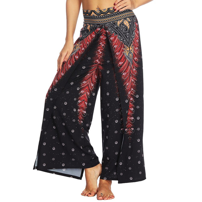 Wide Leg Pilate Vintage Trousers Palazzo Beach Pants