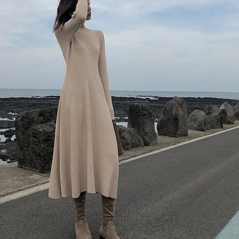 Winter Harajuku Sweater Maxi Dress