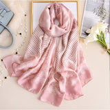 Chic Silk Muffler: Women's Autumn-Winter Scarf