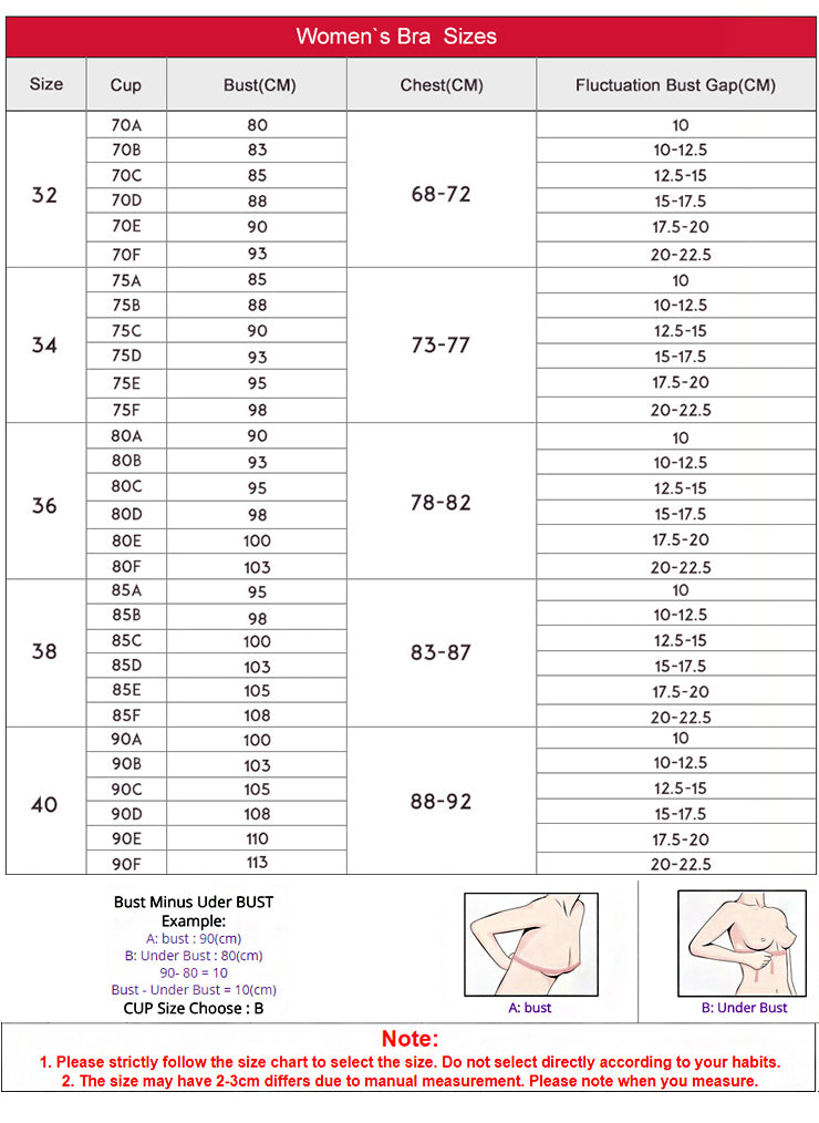 Push Up Bra Breathable